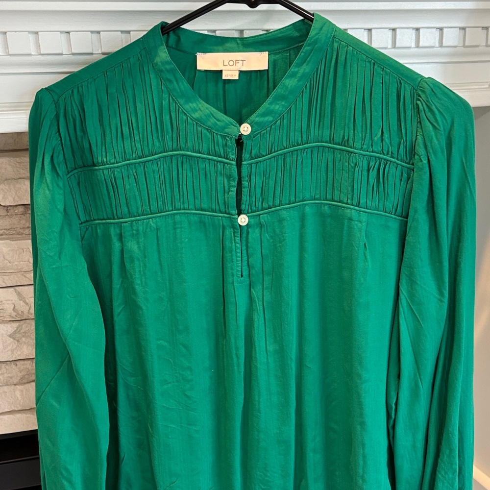 Loft Pleat Front Blouse